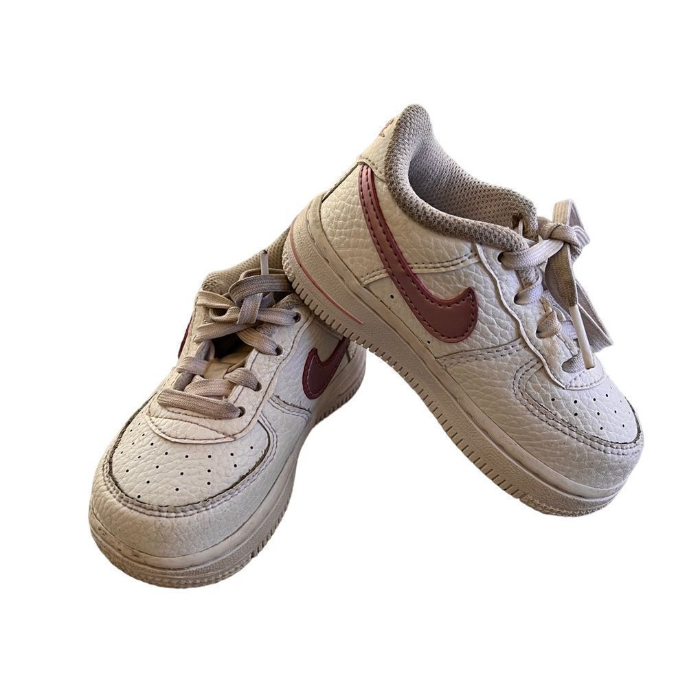 Nike Kids Sneakers White with Pink Swoosh